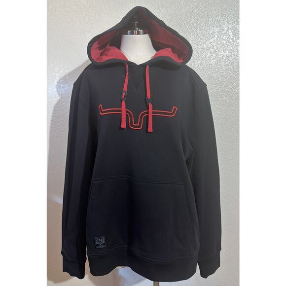 Kimes Ranch Fast Talker Hoodie Sweatshirt Black Burgandy Medium - Picture 5 of 11